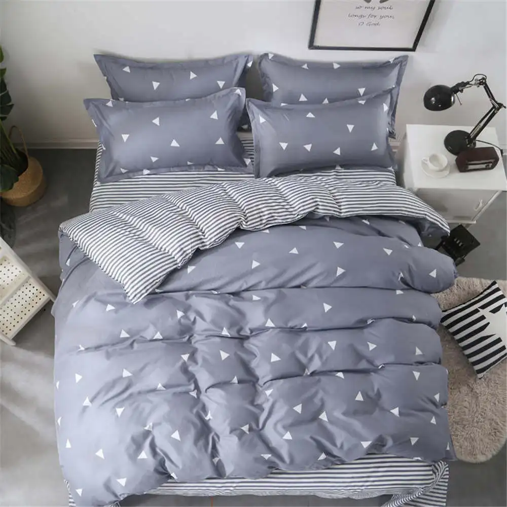 Elegant Style Comforter Cover Set 4pcs Soft for Kids Bedding Supplies with Pillowcase Single Double King Size of Bedding Sets