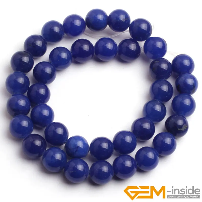 Blue Jades Round Loose Spacer Accessorries Beads For Jewelry Making Strand 15 inch DIY Jewelry Bead For Bracelet For Gift 6-12mm