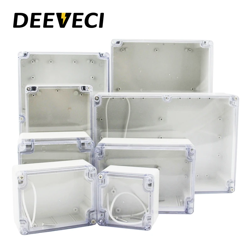 Transparent Waterproof Outdoor Enclosure Plastic Box Electronic Project  Case Instrument  Electrical Box Junction Box Housing