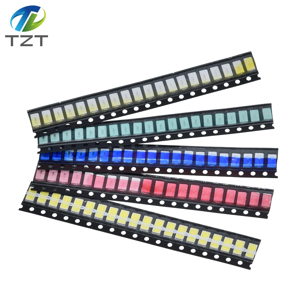 100 stücke = 5 farben x 20 stücke 5730/5050 /1210 /1206 /0805 /0603 LED Diode Sortiment SMD LED Diode Kit grün ROT Weiß Blau Gelb 5630 – Detail 6