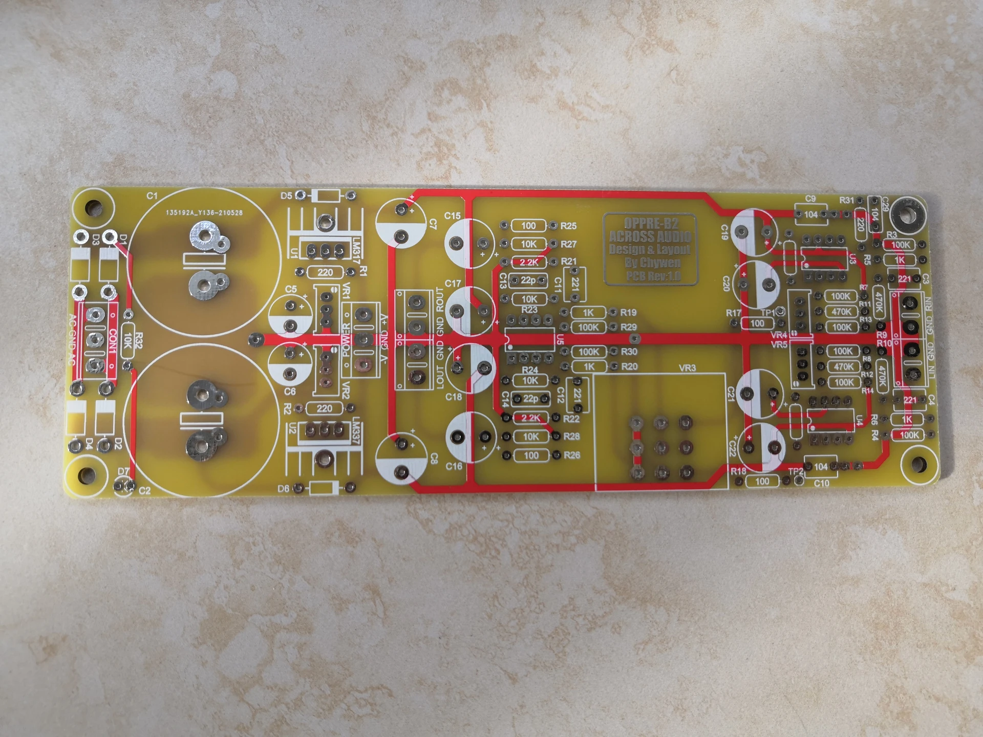 B2opプリアンププリアンプPCB DIYHi-FiステレオオーディオサウンドアンププリアンプPCB、電源電圧: デュアルac12v〜18v