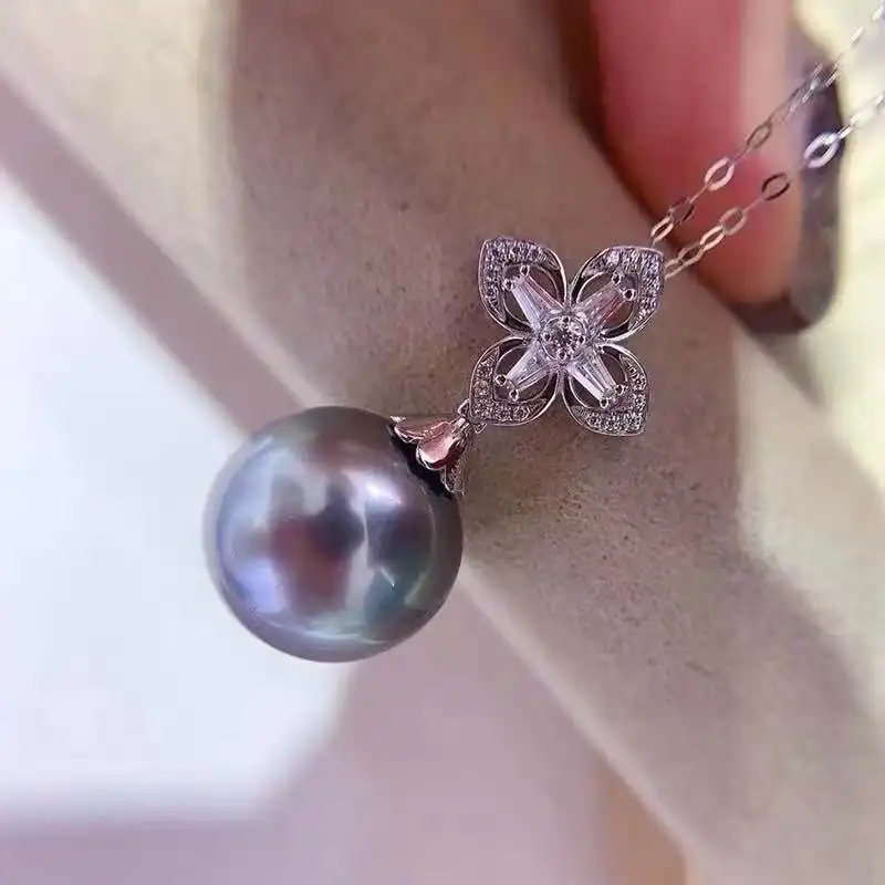 Flora Design DIY Pearl Jewelry Making Pendant Settings Women DIY Handmade Components For 9-13mm