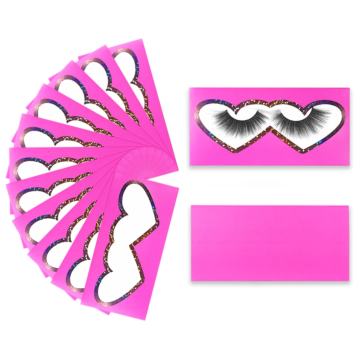 Großhandel Papier Lash Boxen Verpackung Box Groß Benutzerdefinierte 3D Nerz Wimpern Boxen Verpackung Mit Logo Make-Up Set Wimpern Fall Pack