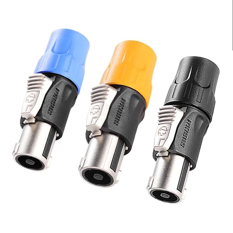 1Pcs professional four-core performance speaker cable plug NL4FCX pure copper gold-plated ohmic connector HIFI