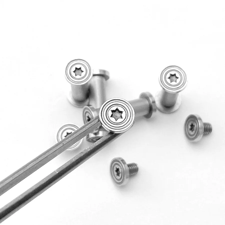 Imagem -02 - Folding Faca Handle Spindle Parafusos M3.5 t8 Torx Head mm de Diâmetro do Furo Faça Você Mesmo Fazendo Ferramentas Shank Rebites Unhas Acessórios Conjuntos