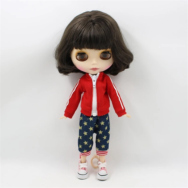 ICY DBS Blyth doll black brown hair short hair joint body matte face 1/6 30cm anime toy girls gift