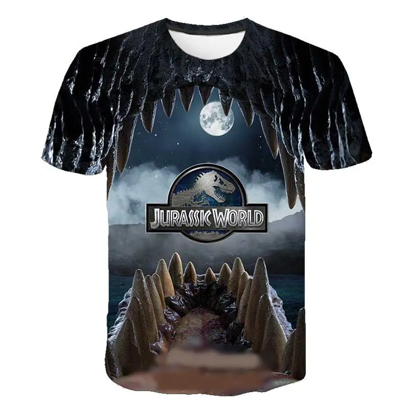 2021 New Jurassic Park T Shirt Men Women 3D Printed T-shirt Casual Funny Tops Jurassic World Tees Children clothes for teens