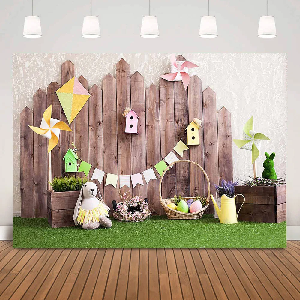 

Easter Backdrop Spring Easter Eggs Rabbit Farm Themed Background Newborn Little Bunny Birthday Portrait Photography Photo Shoot