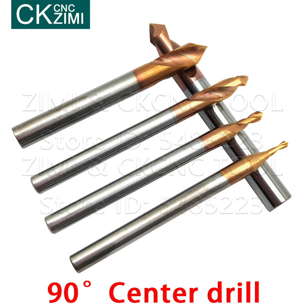 1P HSS High Speed Steel Center Drills Bits 1.5mm 1.8mm 2mm 3mm 4mm 5mm 6mm 90 Degree 50mm Centering Drill Power Tool Accessories