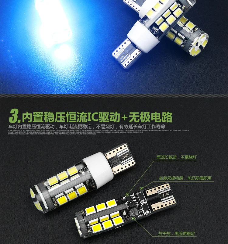 FOR Honda JADE Jade width lamp led front small light T10 position light bulb JADE lamp modification