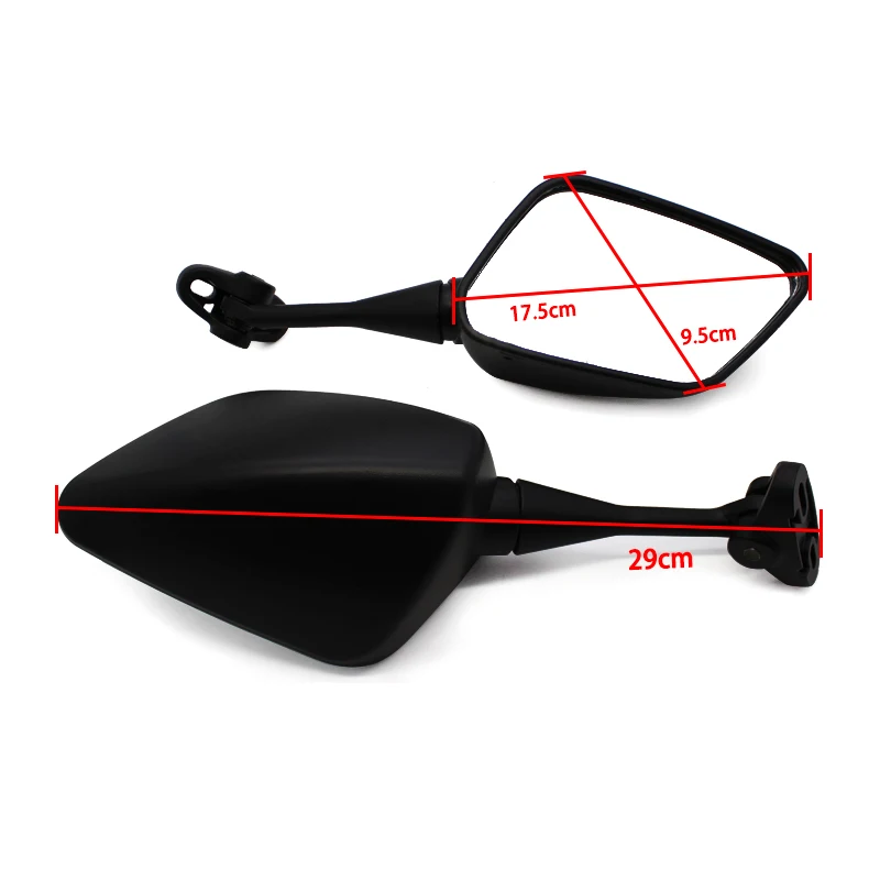 مرايا دراجة نارية سوداء مخصصة من البلاستيك ABS لـ 1999-2006 Honda CBR 600 F4 F4i /RC51 / RVT 1000 DD250E/DD300/350