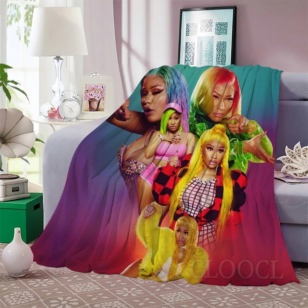 

Flannel Blanket Nicki Minaj Printed character Blanket Throws on Sofa Bed Home Bedspread Quilt Travel Anime Blanket Drop shipping