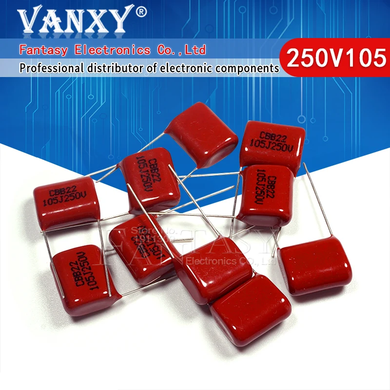 10PCS 250V475J 250V 4.7UF 475 CBB Polypropylene film capacitor 474 470NF 473 47NF 684 680NF 225 2.2UF 105 1UF 104 100NF 0.1UF