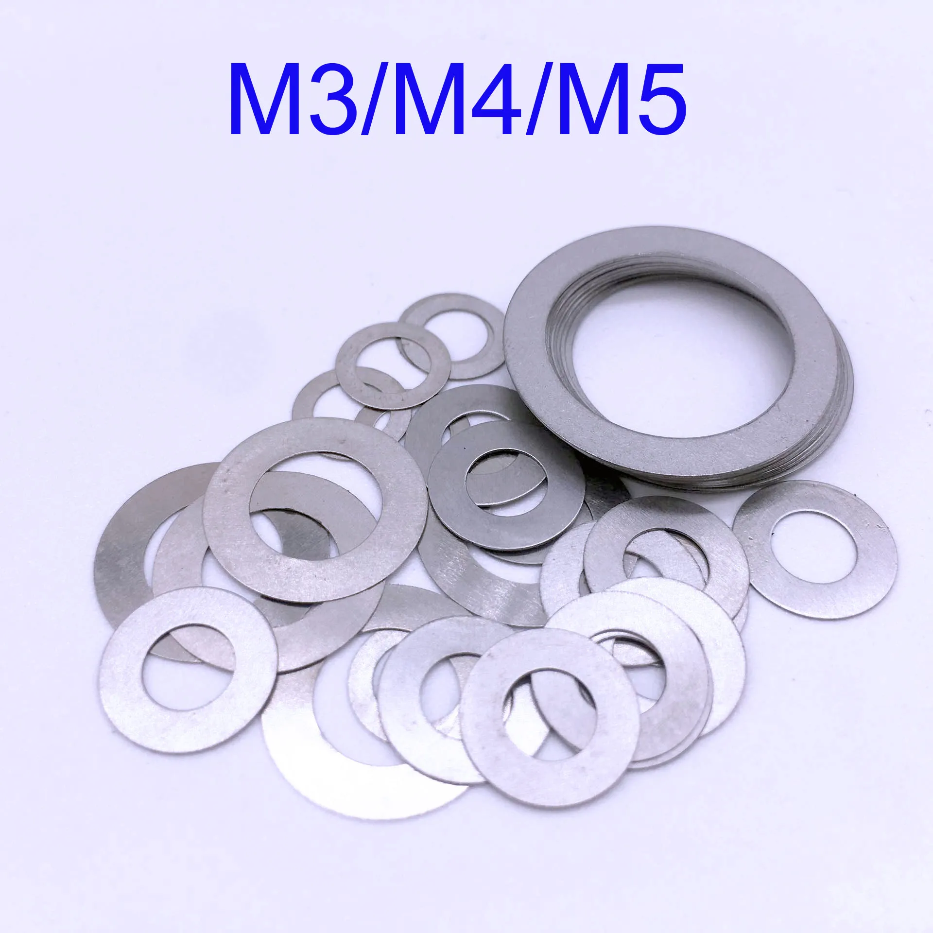 Shim Washers Stainless steel Flat Washer Ultrathin gasket Ultra-thin shim M3 M4 M5 Thickness 0.1 0.2 0.3 0.5 1 DIN988