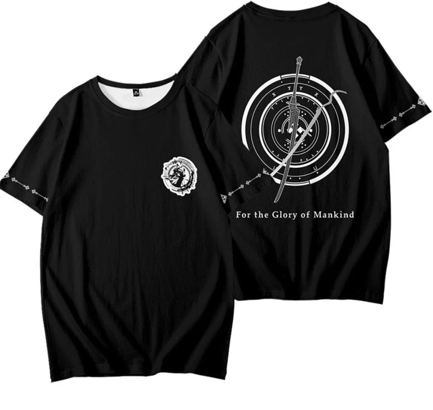Gra cos NieR T-shirt Automata YoRHa 2B 9S Cosplay T shirt Fashion Men Tops Tees