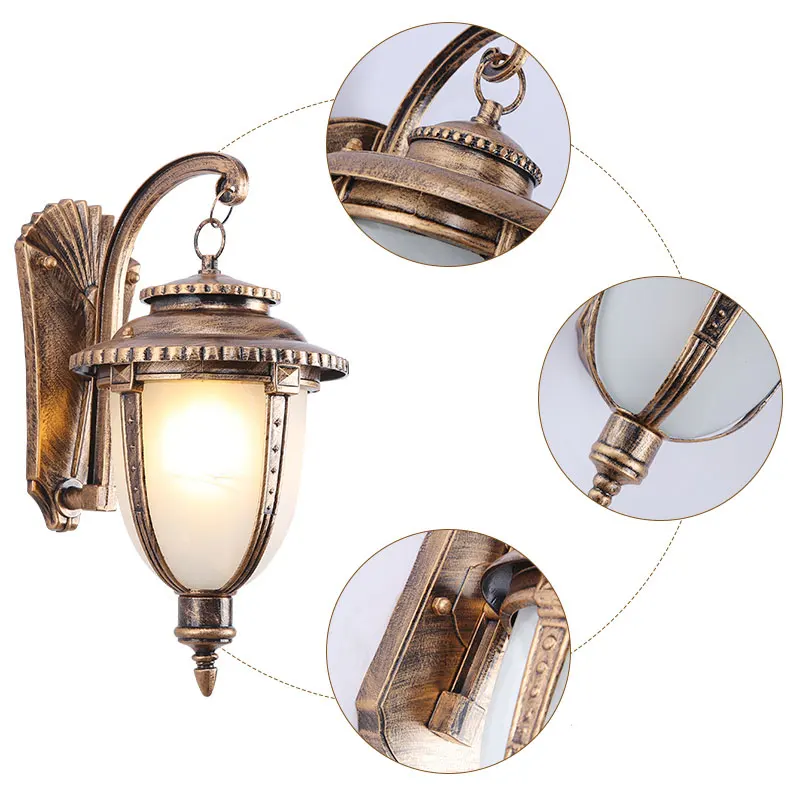 Retro Waterproof Outdoor Wall Lamp Outdoor Corridor Courtyard Stairs Terrace Balcony Lamp Creative Aisle Lamp
