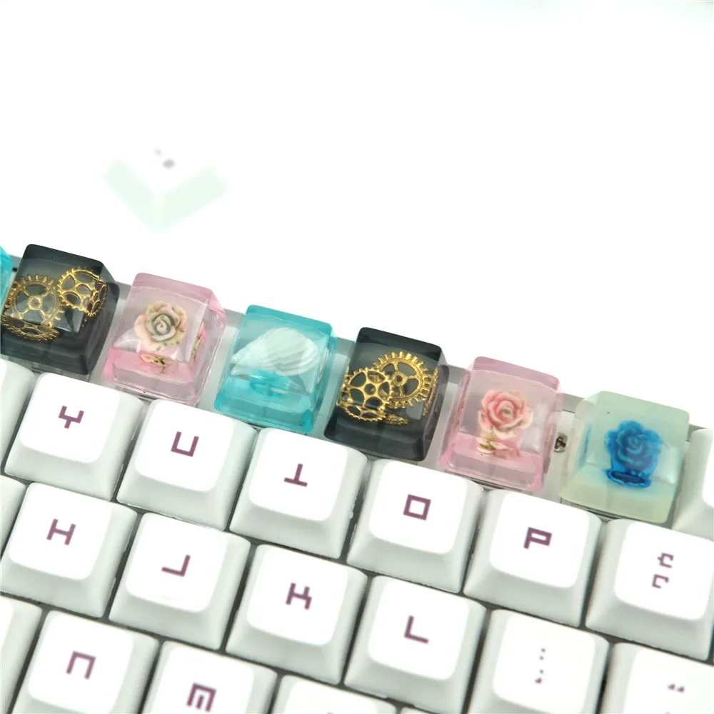 

Custom Original Resin Keycap Hand-polished Mechanical Keyboard Cross Axis Compatible Cherry MX Gateron Kailh Switches