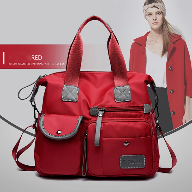 Nylon Handtasche Frauen Große Kapazität Schulter Tasche Wasserdichte Messenger Taschen Casual Dame Umhängetasche Multifunktions Shopping Totes – Detail 12