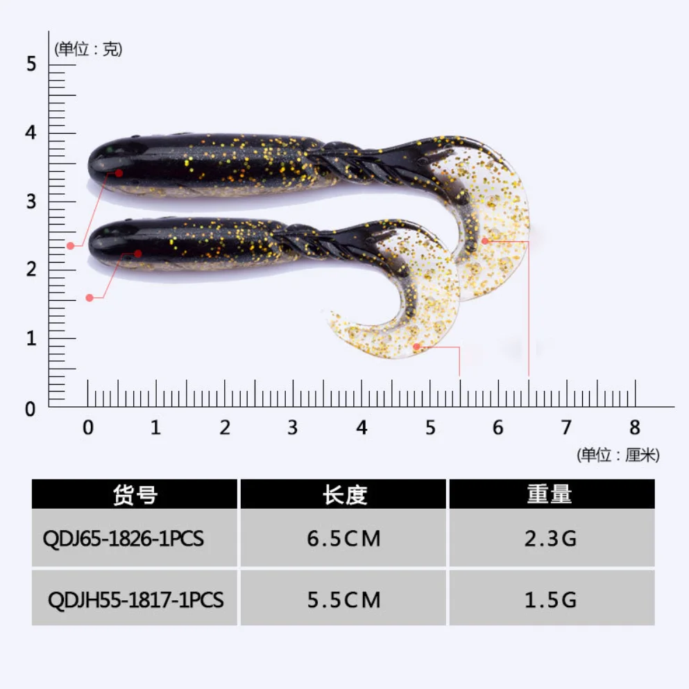 800pcs/Lot 55/65mm Soft Fishing Bait Sandworm Bionic Silicone Artificial Tail Maggot Grub Fennel Smell Luya Fish Accessories