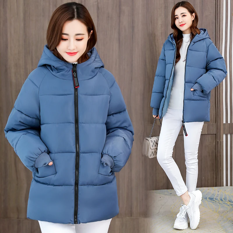 XL-8XL Womens Oversize Itself Jacket 2024 New Winter Thick Warm Cotton Coat Down Cotton Jacket Short Women Parkas Female 150kg