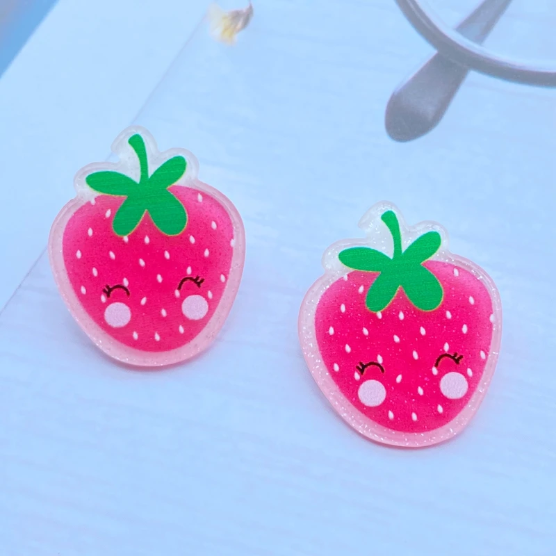 10Pcs Kawaii carino serie di frutta mista posteriore piatta cabochon acrilici Scrapbooking gioielli fai da te decorazione artigianale accessori H88