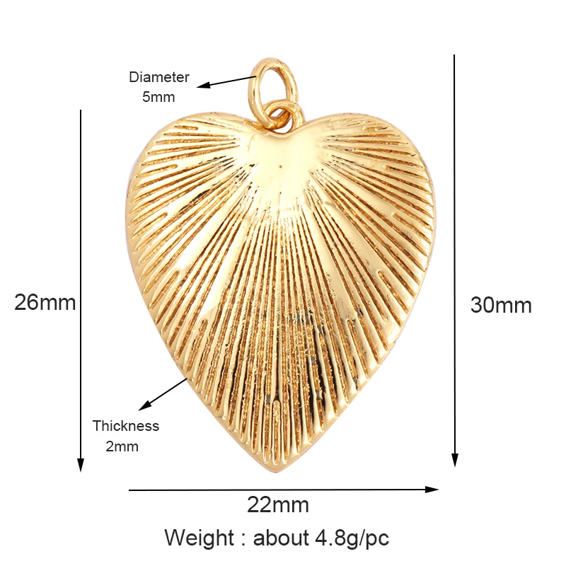 Löwenzahn Erde Stern Herz Hand Zirkonia CZ gepflastert Charm, 18K echt vergoldet Farbe, Handwerk Schmuckzubehör L87 – Detail 13