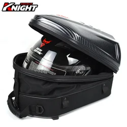 47L Large Capacity Motorcycle Bag Waterproof Reflective Rear Seat Bag Moto Equipment Rainproof Saddle Bag Backpack Carbon Fiber