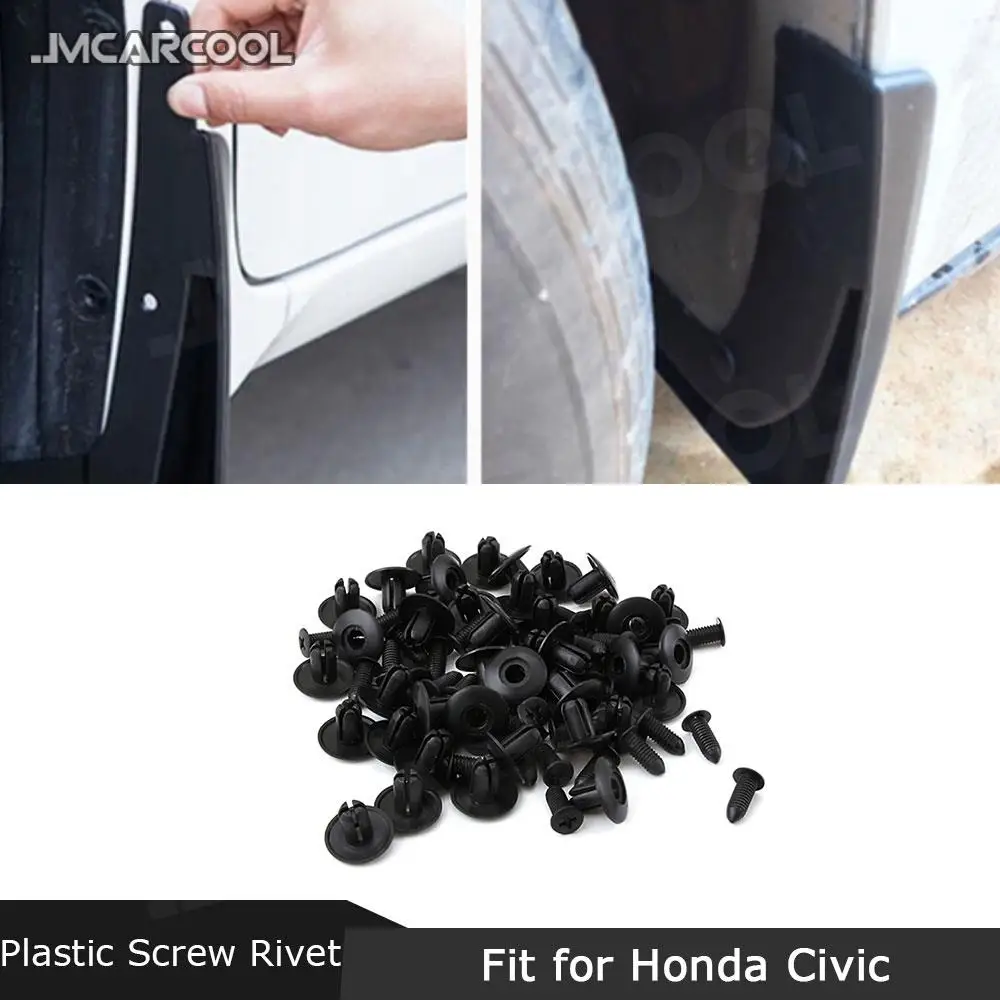 20PCS Car Bumper Cover Diversion Plate Fender Plastic Screw Rivet Clips For Honda Civic Accord Jazz For CRV XRV Chassis Parts