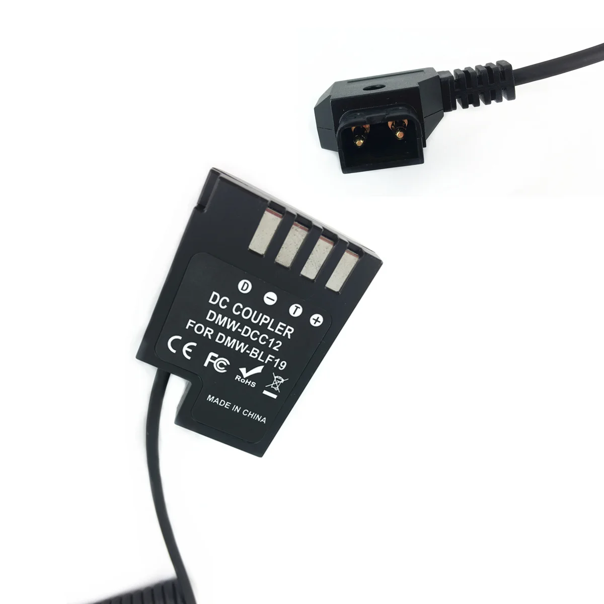 Đầm Pin Khớp Nối Adapter Thay Thế DMW-DCC12 + D-Tập Mùa Xuân Dây Cuộn Cáp Cho Máy Panasonic DMC GH3 GH3K GH4K GH5 DMW-AC8 BLF19