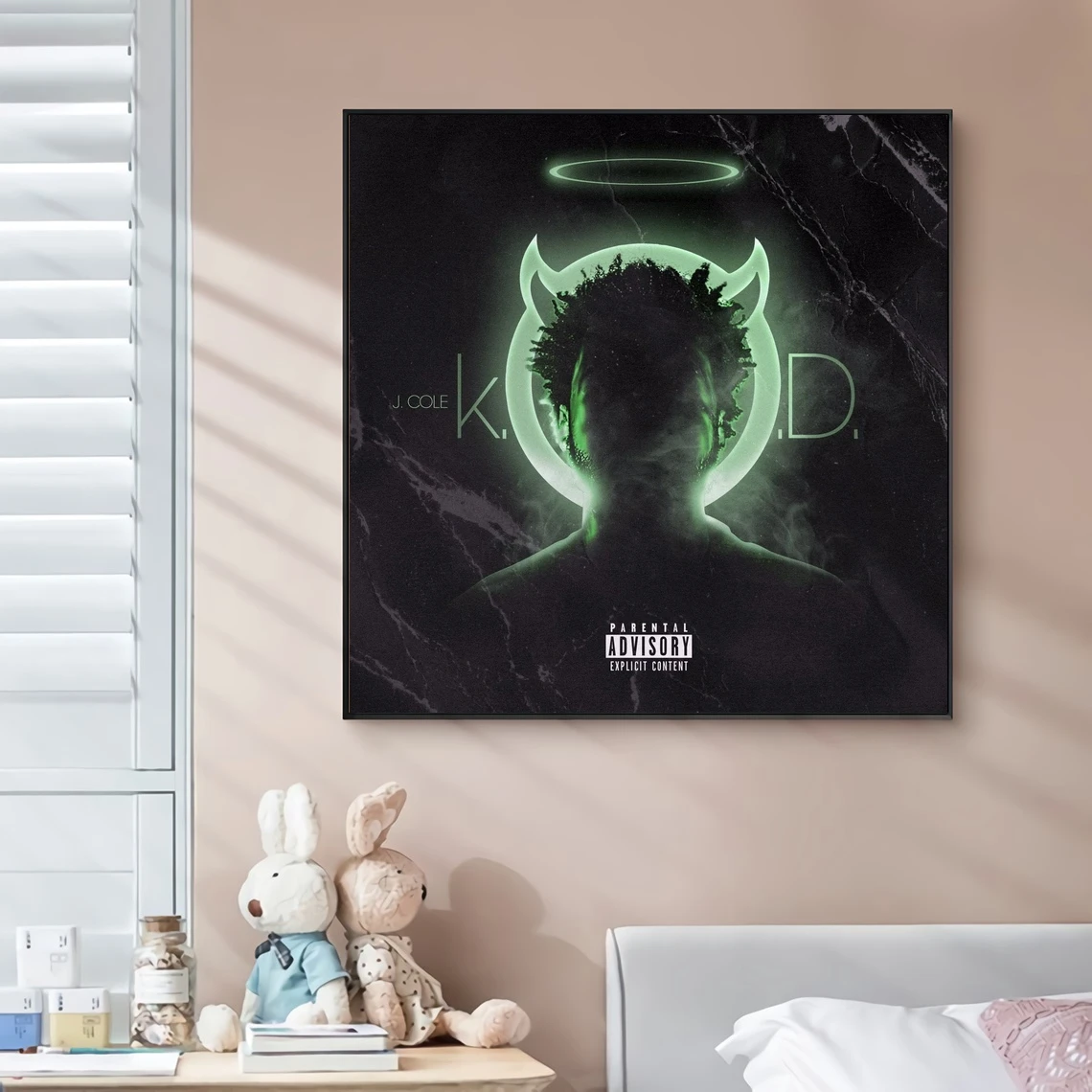 J. Cole KOD ألبوم الموسيقى المشارك قماش طباعة ديكور المنزل طلاء جدران (بدون إطار)