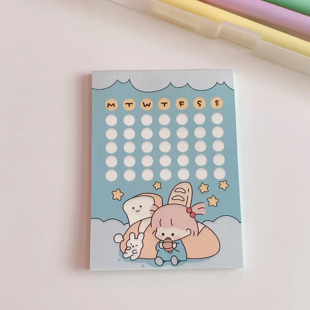 Japanese Kwaii Cartoon Creative Cute Girl Heart Note Pad Student Notepad Signature Student Convenience Sticker Ins Tag