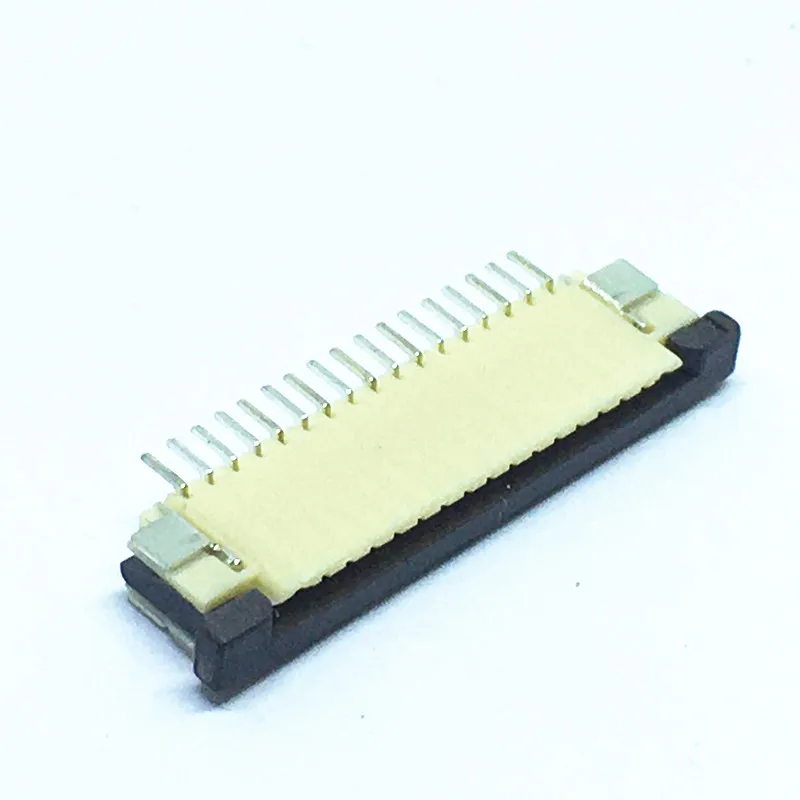 مقبس سلك مسطح FFC بمسافات 1.0 مللي متر 17 بكسل للموصل السفلي