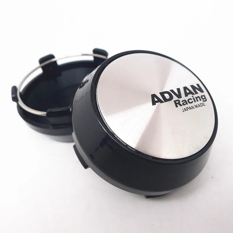 4pcs For 60mm 56mm Advan Racing Car Wheel Hub Rim Center Cap Cover 45mm Badge Emblem Sticker