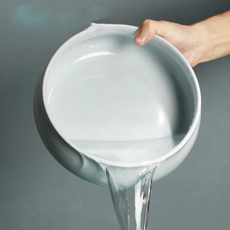 Ru Kiln Large Bowl for Chinese Tea Wash, Ceramic Kungfu Water Washed Bowl, Multifunctional Accessories, Ceremony Teaware