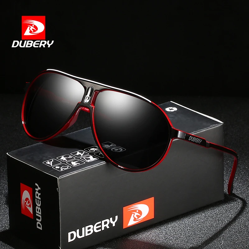 

DUBERY Vintage Sunglasses Polarized Men's Sun Glasses For Men Driving Black Square Oculos Male 7 Colors Model 102