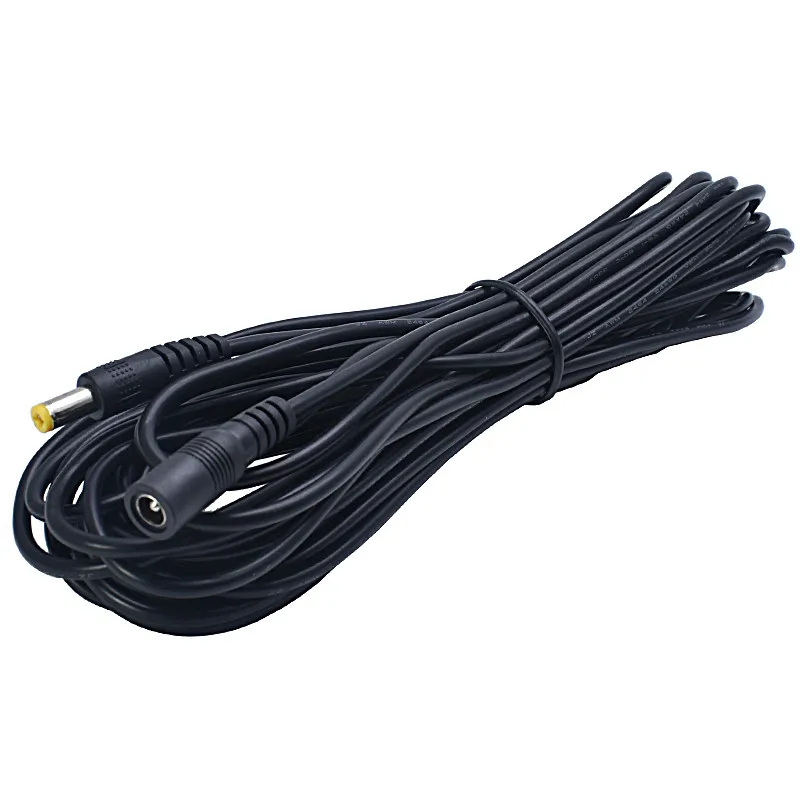 5,5mm x 2,1mm enchufe hembra a macho CCTV Cable de alimentación CC adaptador de cable de extensión cables de alimentación de 12V para cables de extensión de alimentación de cámara
