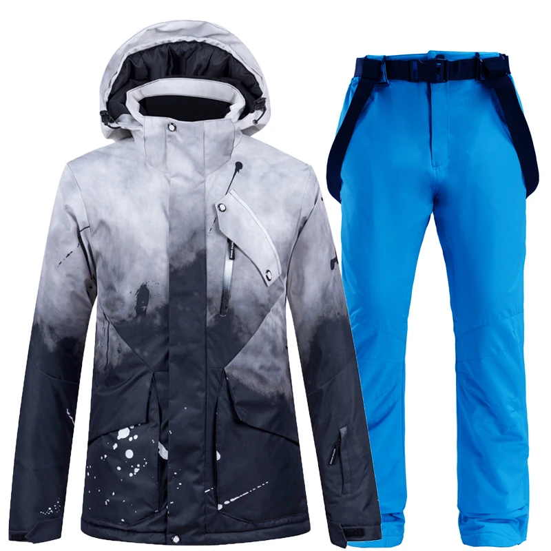 Conjunto de traje de esquí para hombre y mujer, ropa de snowboard, traje de nieve helada, traje deportivo de invierno para exteriores, ropa impermeable, chaquetas y pantalones