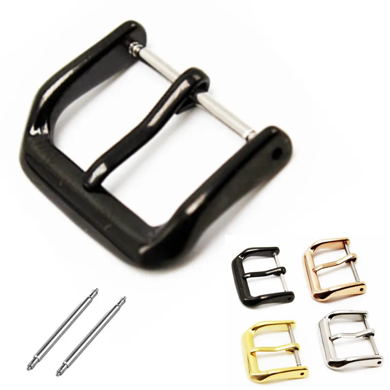 

Stainless Steel Watch Buckle 12mm 14mm 16mm 18mm 20mm 22mm Metal Silver Gold Black Watchbands Strap Clasp Watch Accessory