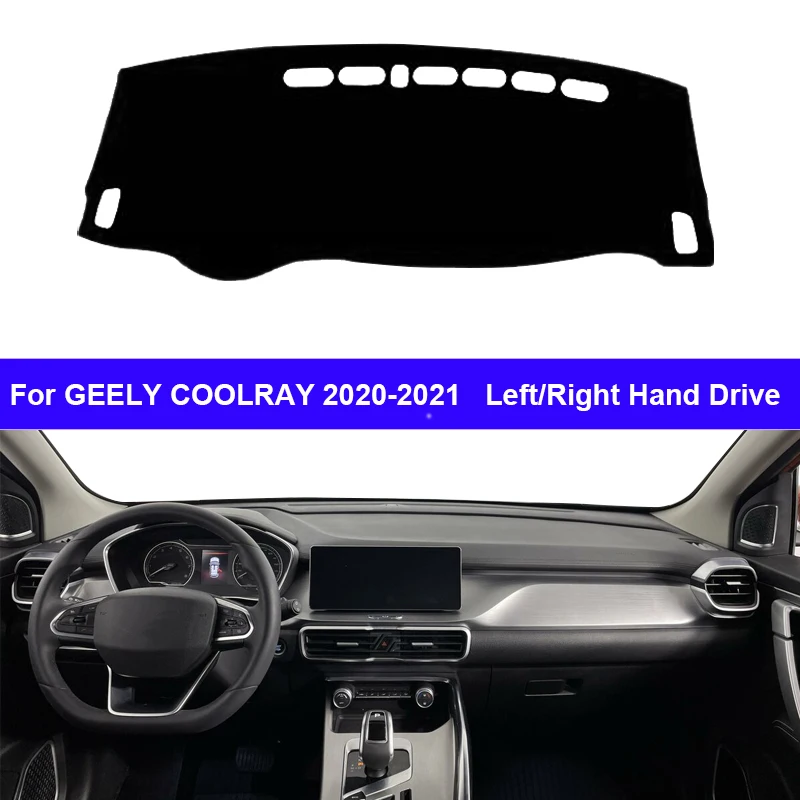 Car Auto Dashboard Cover DashMat Carpet Cape For GEELY COOLRAY 2020 2021 Protector Rug Cushion Anti-UV Block Sun Ray