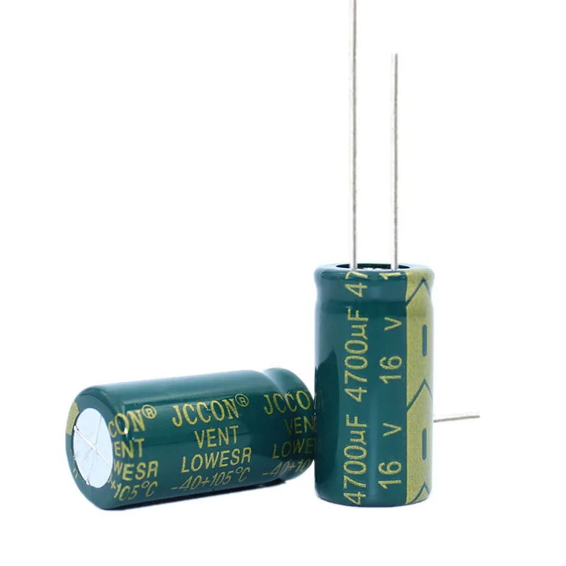 10pcs High frequency low resistance aluminum electrolytic capacitor 16v4700UF 4700uf16v volume: 13x25