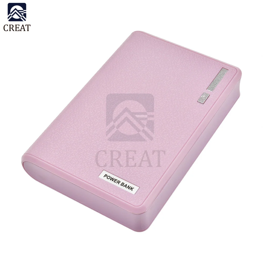 Candy Color 4X18650 Power Bank Battery Storage USB Power Battery Storage Case Box Holder Leads 18650 Holder Box Shell Organizer