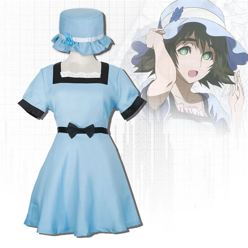 

Games Steins Gate Cosplay Costumes Shiina Mayuri Lolita Maid Princess Dress Hat Full Set Women Girls Party Carnival Uniform