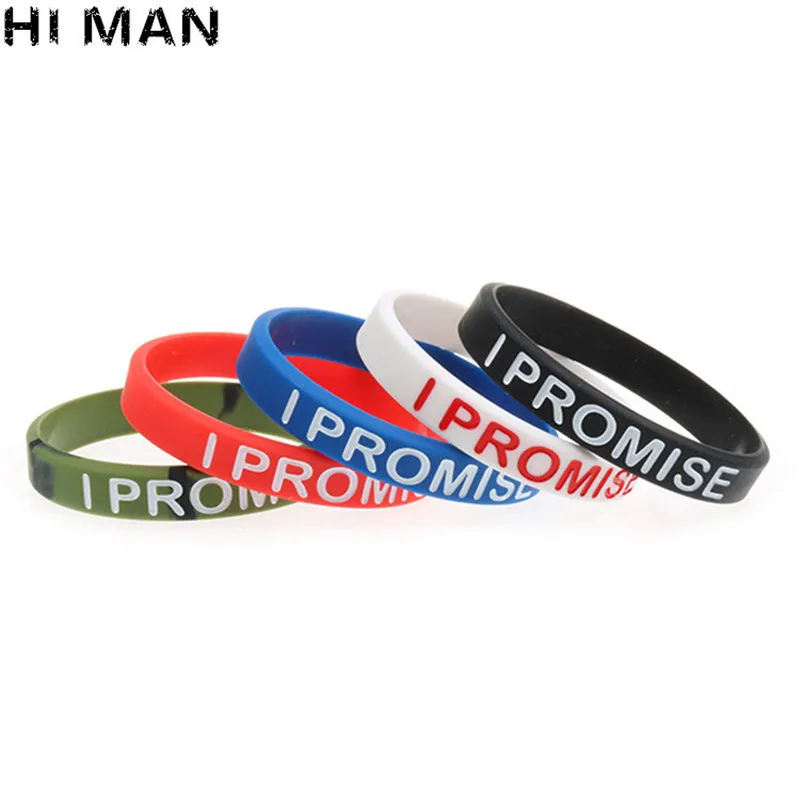 Trendy I PROMISE Basketball Sports Silicone Bracelet Men Women Couples Appointment Bracelets & Bracelets Lovers Gift Wholesale