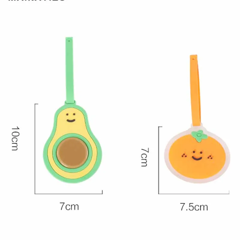 Новые дорожные аксессуары, милая оранжевая бирка для багажа с авокадо, силиконовый гелевый держатель для чемодана, бирка для багажа, портативная бирка