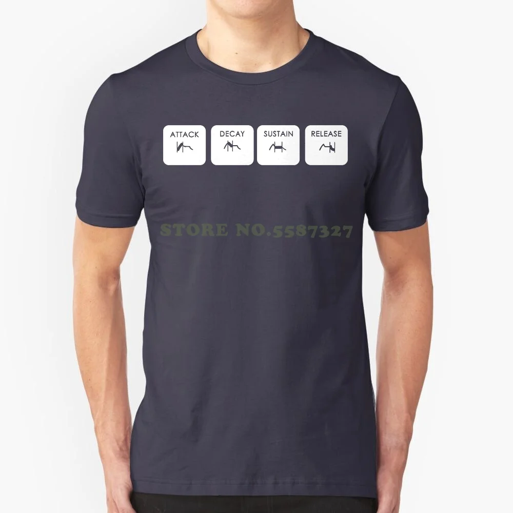 

Adsr T Shirt 100% Cotton Synthesiser Moog Roland Music Producer Ableton T Shirt Funny Print