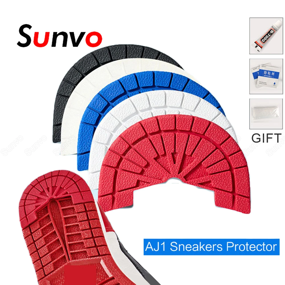 Sunvo Women's Sneakers Anti-Slip Shoe Sole Protector Stickers Insoles for Men's Shoes Self-Adhesive Repair Rubber Outsoles Soles