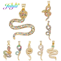 Juya Handmade Rainbow Talisman Pendants Supplies Snake Charms For DIY Fashion Women Men Bracelet Necklace Earring Jewelry Making