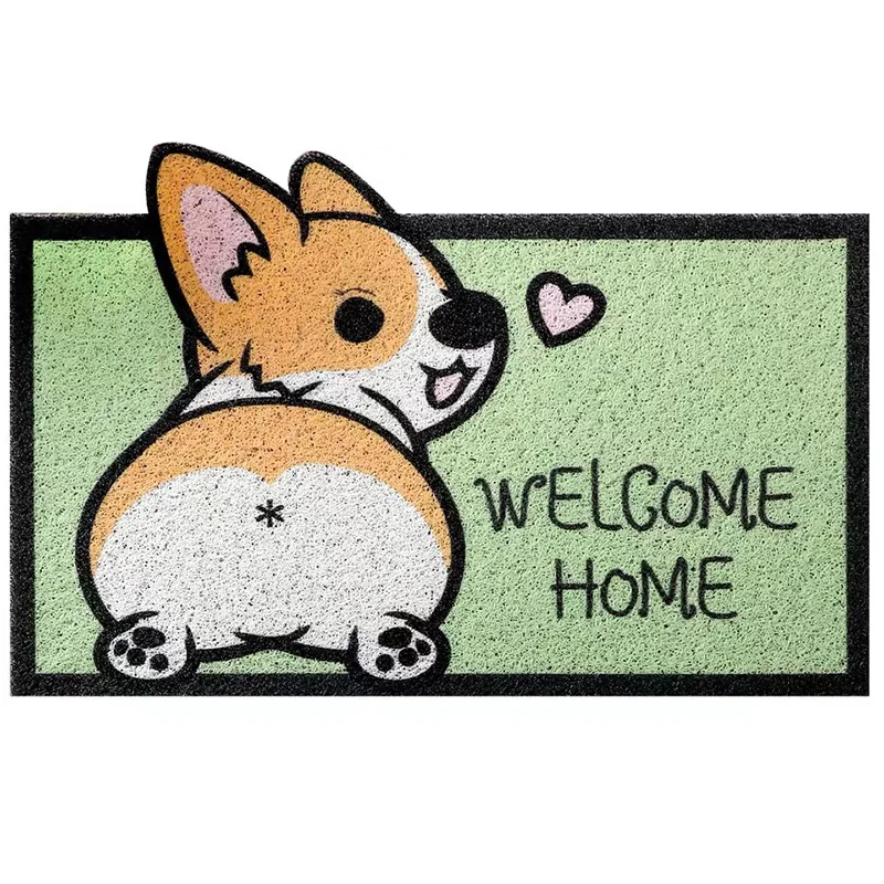 Alfombra de dibujos animados para niños, felpudo para puerta de habitación, gato, animales para el hogar, Impresión de perro, Felpudo de PVC,