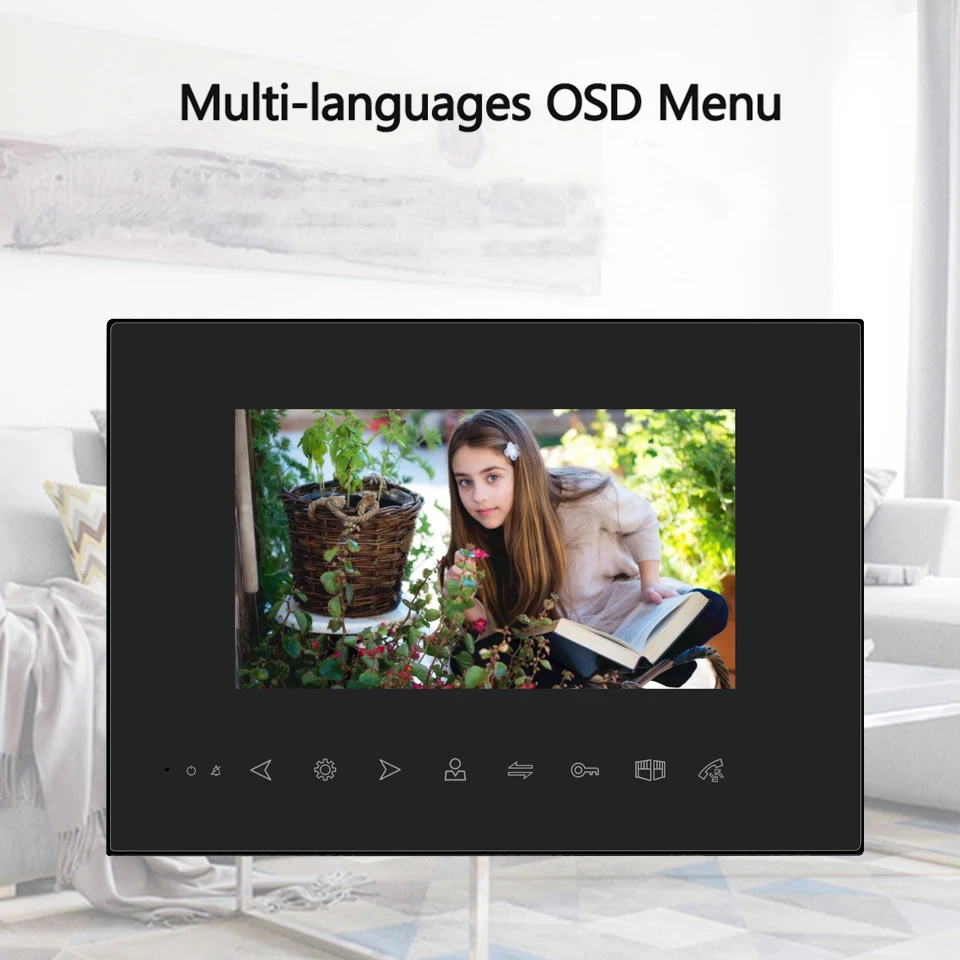 Wired Video Intercom für Start System Wohnung 7 Inch Screen Monitor Türklingel Anruf Panel Sprechen Rekord Entsperren
