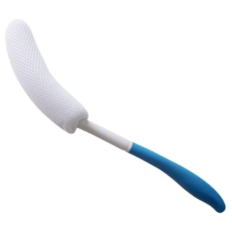 Back Shower Brush Easy-To-Reach Body Brush with Non-Slip Handle Long Curved Shower Brush Suitable for Elderly Shower